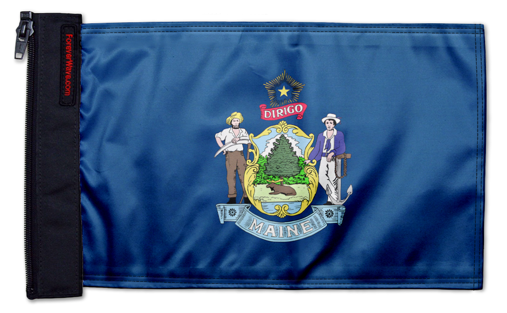 State Flag Maine 12"x18" Forever Wave Flag for Jeep Wrangler LJ 2003-2006