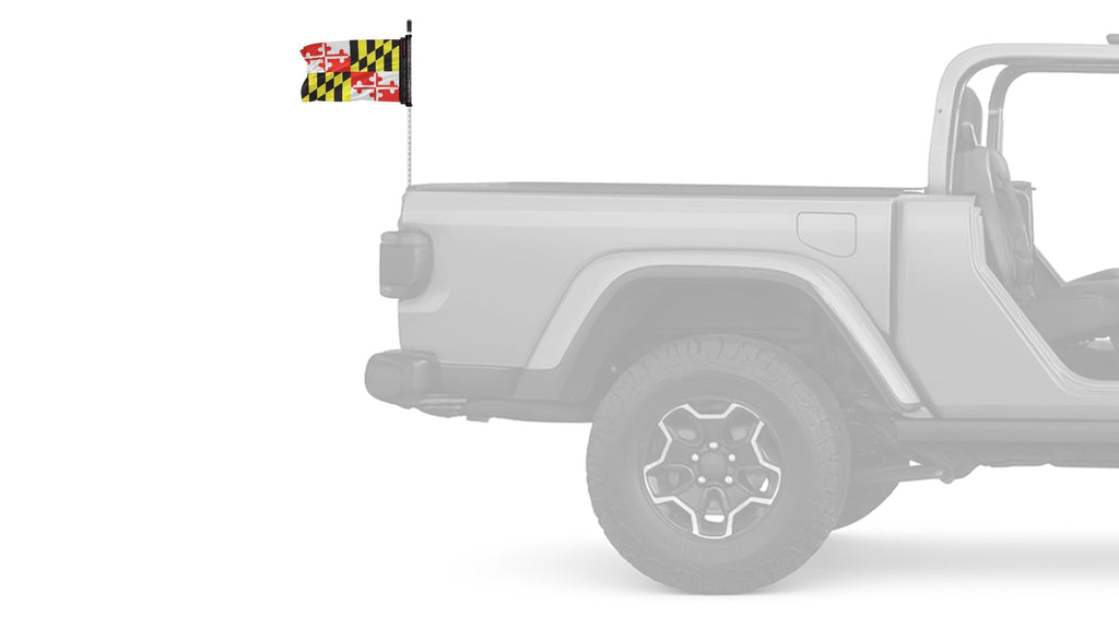 State Flag Maryland 12"x18" Forever Wave Flag for Bronco