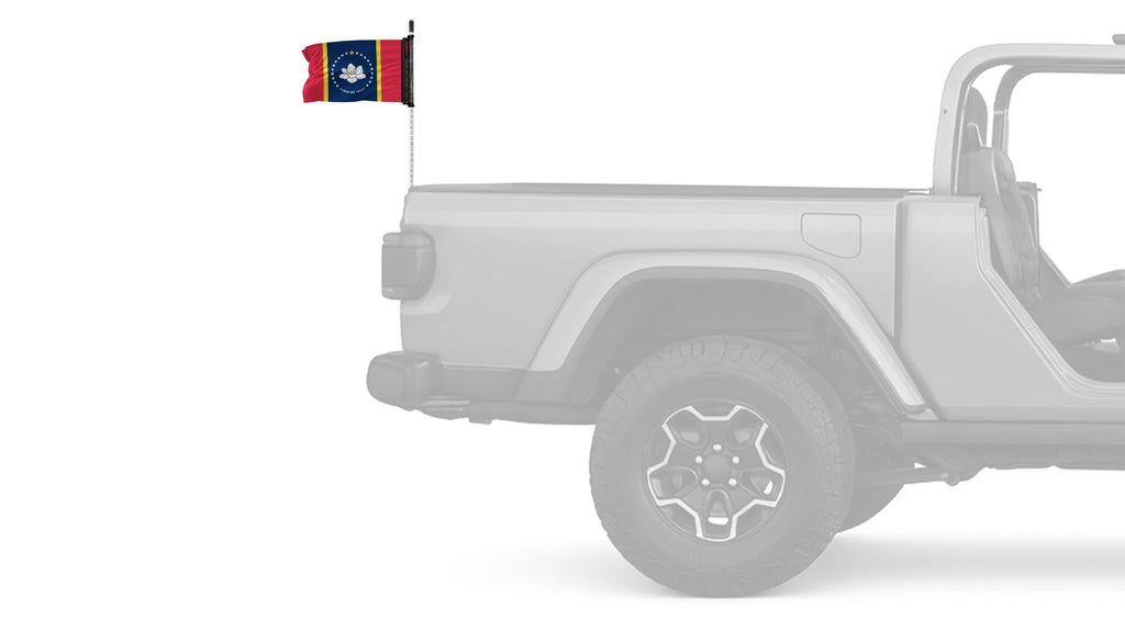 State Flag Mississippi Old Style 12"x18" Forever Wave Flag for Jeep Wrangler LJ 2003-2006