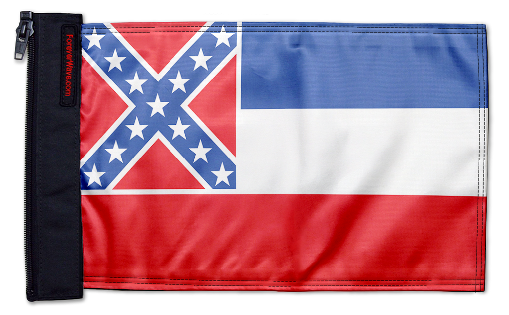 State Flag Mississippi 12"x18" Forever Wave Flag for Jeep Wrangler CJ-7 and CJ-8 1976-1986