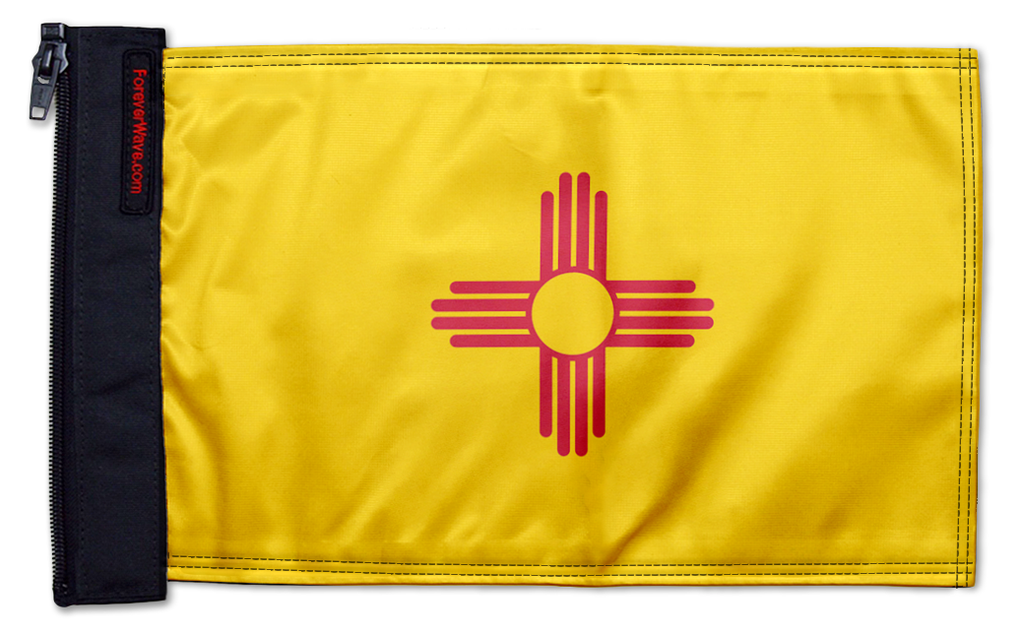 State Flag New Mexico 12"x18" Forever Wave Flag for Jeep Wrangler CJ-7 and CJ-8 1976-1986