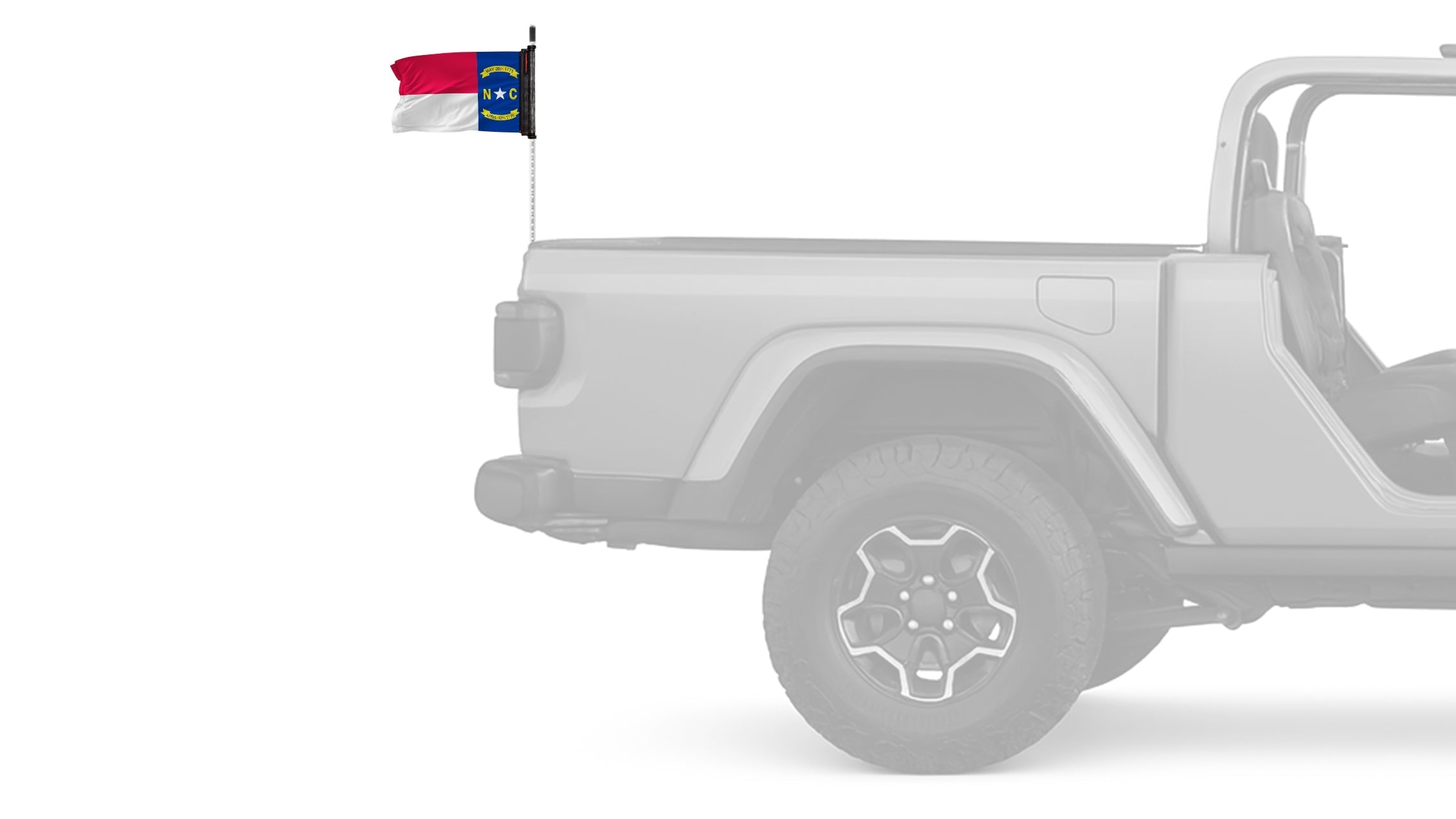 State Flag North Carolina 12"x18" Forever Wave Flag for Jeep Wrangler YJ 1986-1995