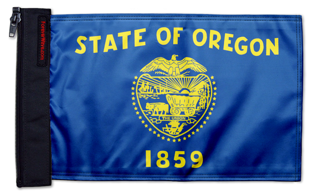 State Flag Oregon 12"x18" Forever Wave Flag for Jeep Wrangler JK 2-Door 2007-2018