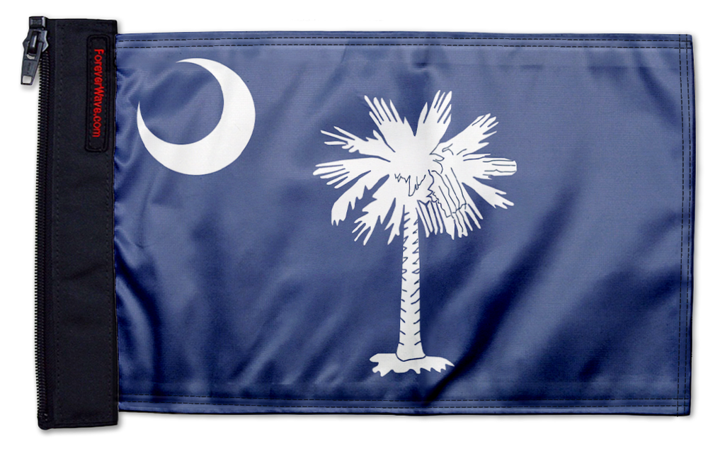 State Flag South Carolina 12"x18" Forever Wave Flag for Jeep Wrangler CJ-7 and CJ-8 1976-1986