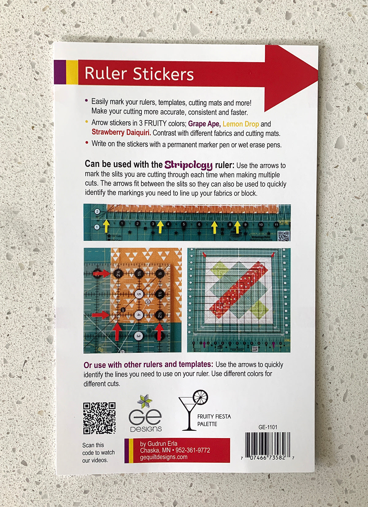 GEasy Ruler Stickers - Fruity Fiesta palette GE-1101