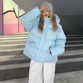 Striped Quilted Cotton Overcoat for Women