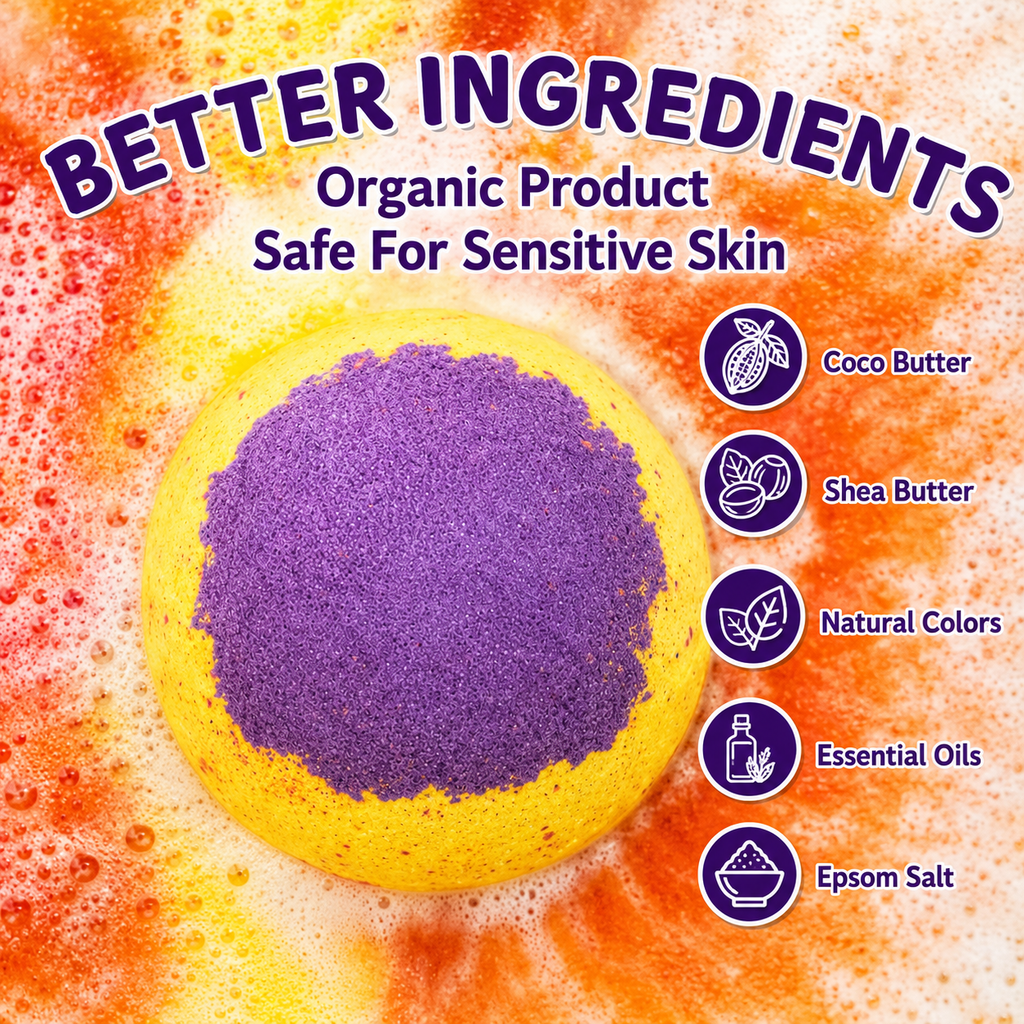 EvolutionUSA 1pc Epic Superhero Bath Bombs for Kids