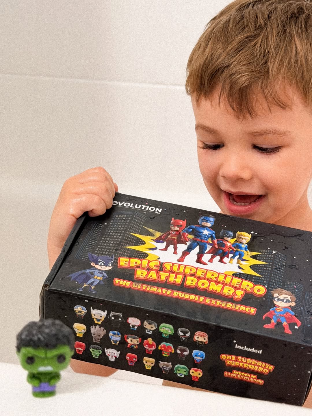 EvolutionUSA 6pc Epic Superhero Bath Bombs for Kids