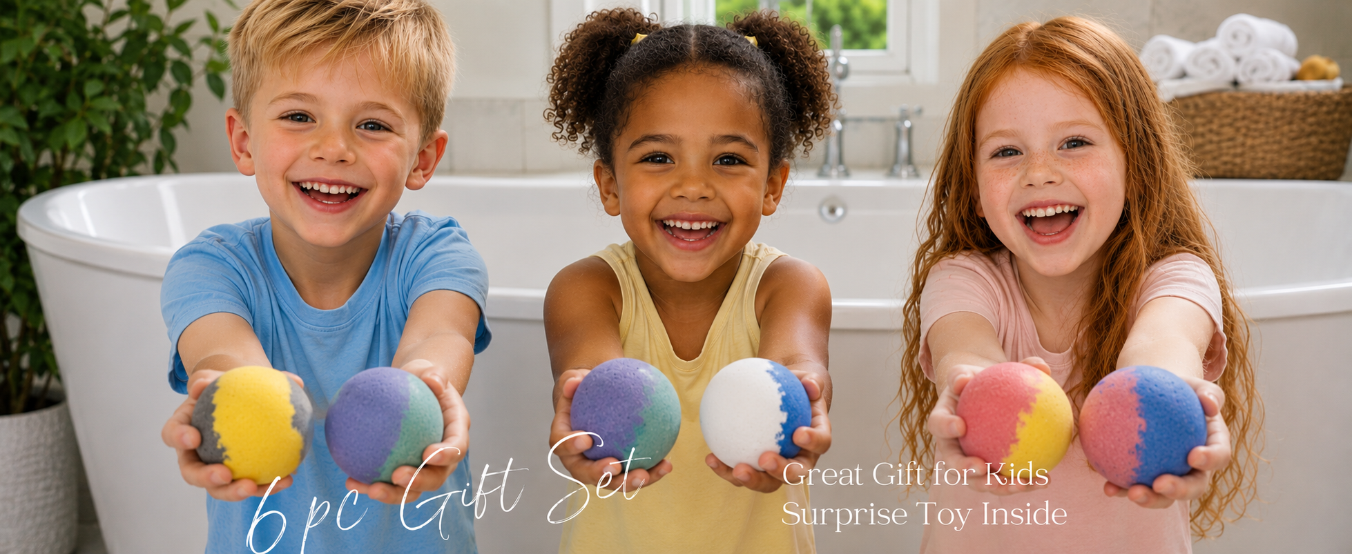 EvolutionUSA 6pc Epic Superhero Bath Bombs for Kids