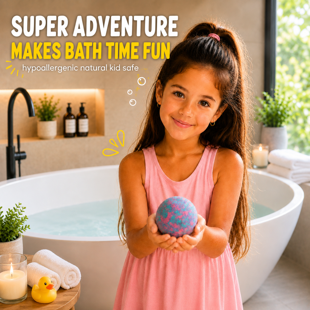EvolutionUSA 6pc Epic Superhero Bath Bombs for Kids