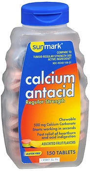 SunMark® 500 mg Regular Strength Calcium Antacid Chewable Tabs - 3509676