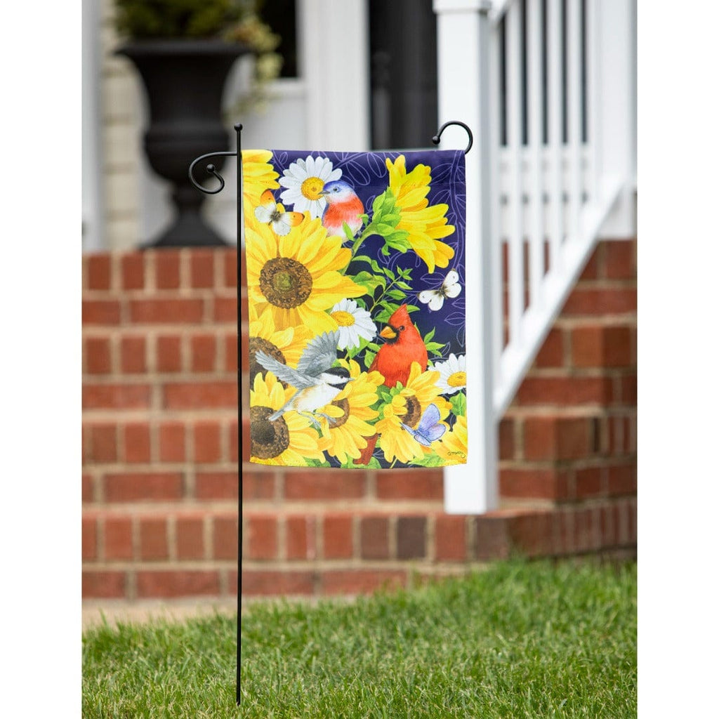 Sunflower Glory Summer Garden Flag 2 Sided Birds