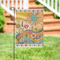 Sunny Field 2-Sided Burlap Garden Flag | Boho Floral | 12.5" x 18"