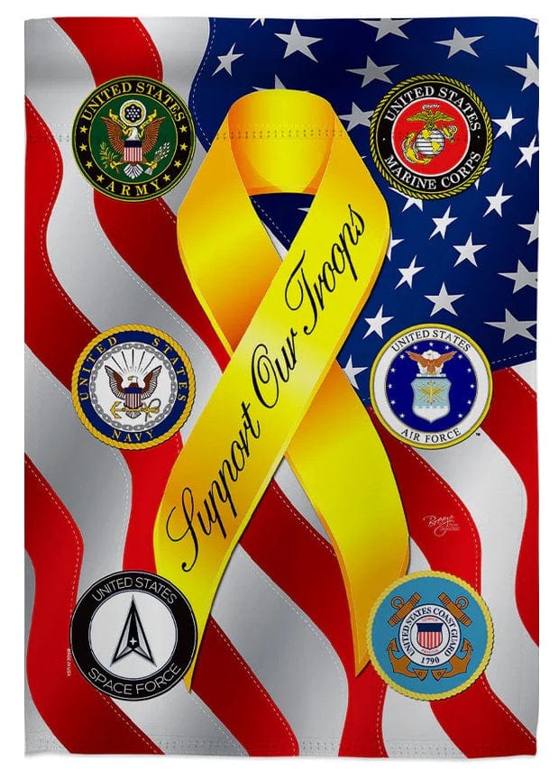 Support Our Troops Garden Flag 2 Sided