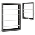 Wire Spool Rack with 4 Rods for Electrical Industrial and Retail Use-Gray