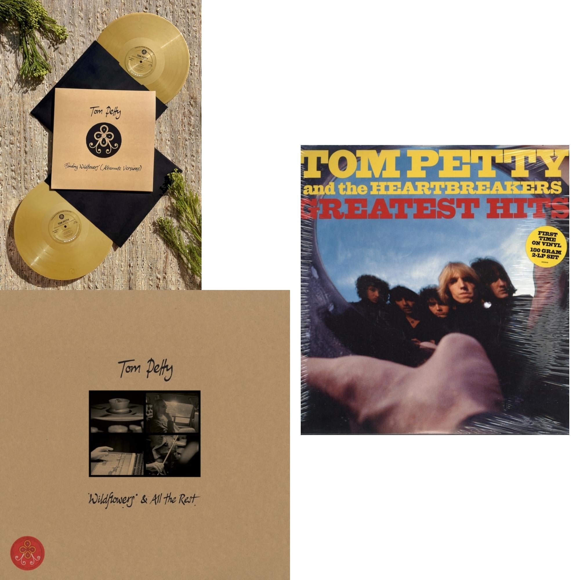 Finding Wildflowers (Alternate Versions) (2LP/Gold Vinyl) (I) & Wildflowers & All The Rest (3LP) & Greatest Hits (2LP)