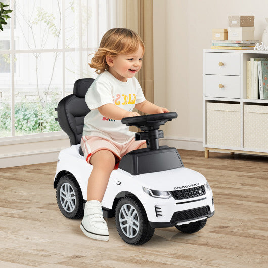 3 in 1 Push Car with Removable Handle and Guardrail for Kids 18-36 Months Old-Red