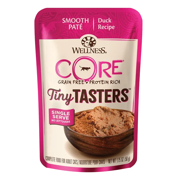 Wellness Cat Tiny Tasters Duck, 12 Pack - 1.75 Oz