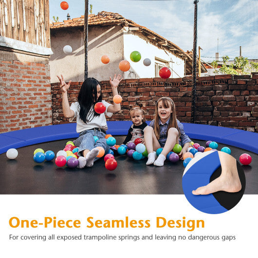 12 Feet Waterproof and Tear-Resistant Universal Trampoline Safety Pad Spring Cover-Multicolor