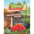 DinoLand Dinosaur Activity Book For Kids Ages 3+: Coloring Book, Mazes, Spot the Difference, Dot to Dot, Word Search, Puzzles and More! - Paperback