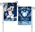 Tampa Bay Rays Garden Flag 2 Sided Mickey Mouse Baseball