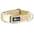 Tan Velvet Essential Buckle Martingale Dog Collar