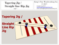 Plans for Tapering Jig / Straight Line Rip Jig