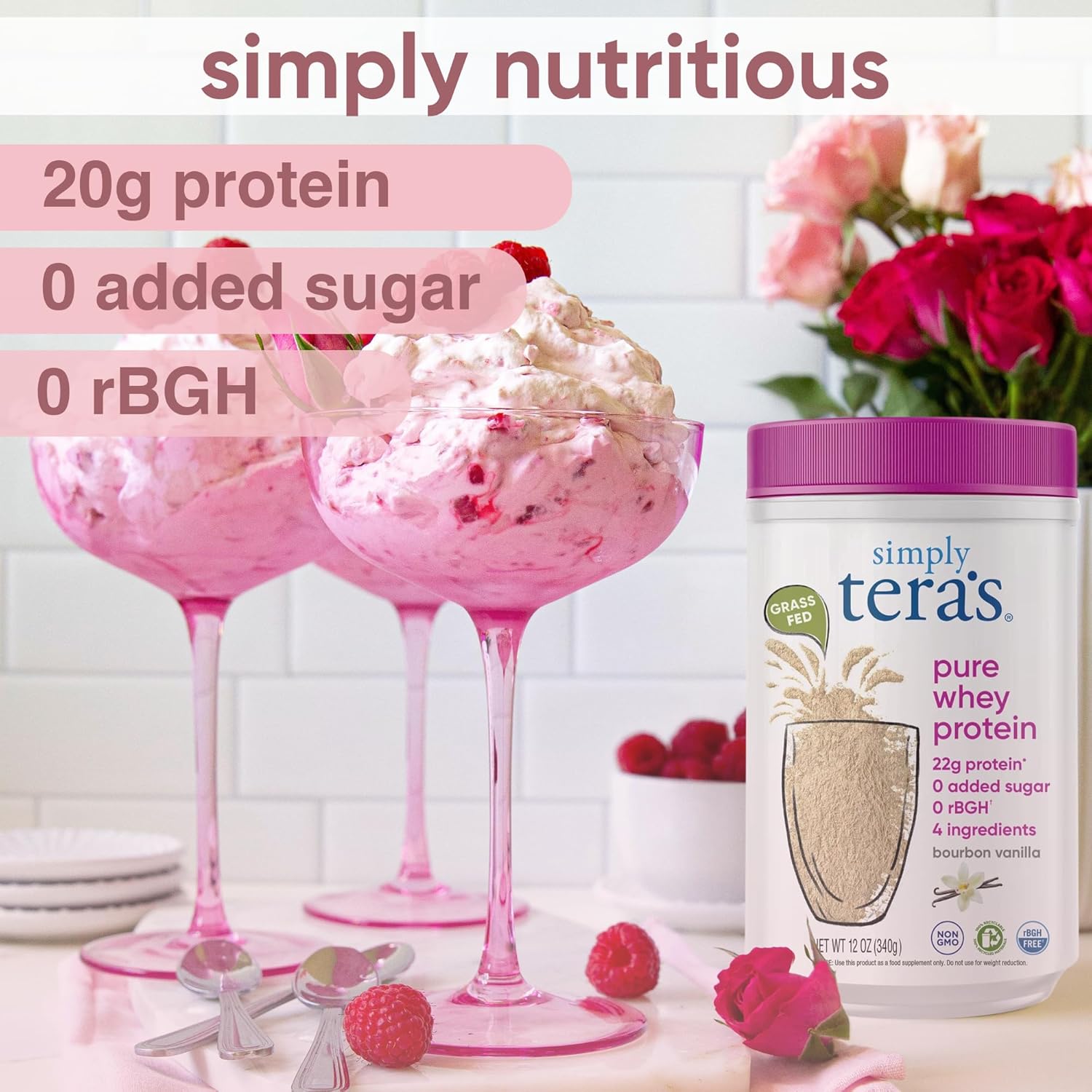 Simply Tera's Whey Protein Powder, Bourbon Vanilla, 12 oz
