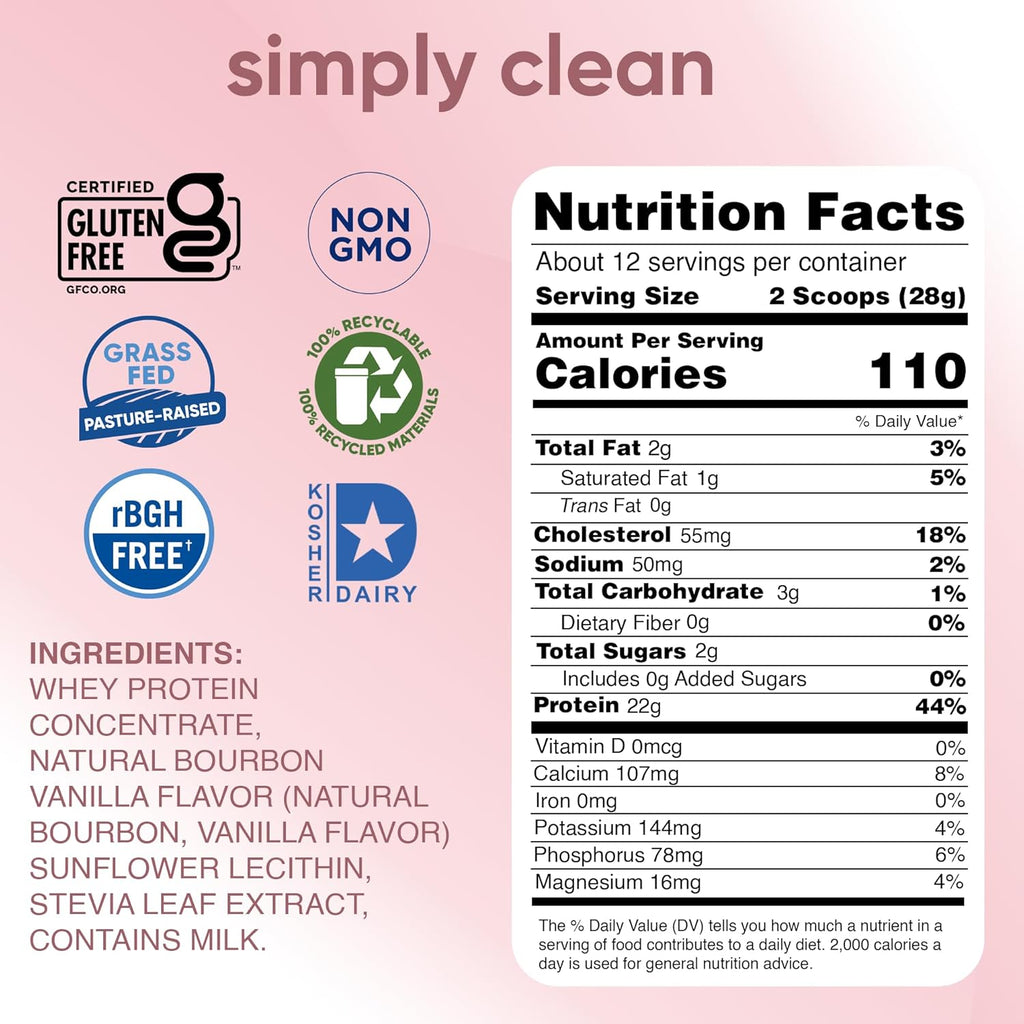 Simply Tera's Whey Protein Powder, Bourbon Vanilla, 12 oz