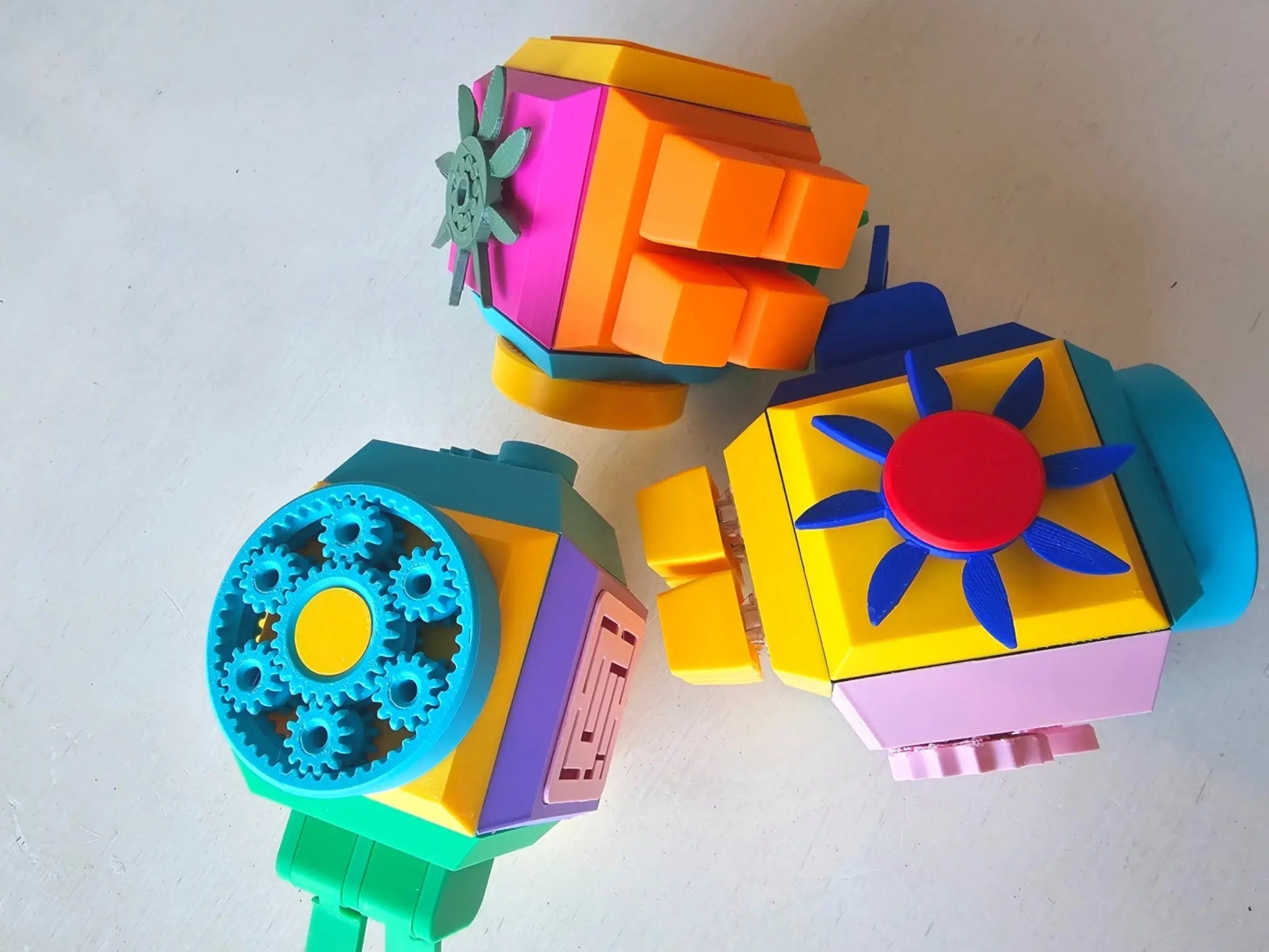 Modular Fidget Cube — Swappable Sensory Toy | 4 Inch