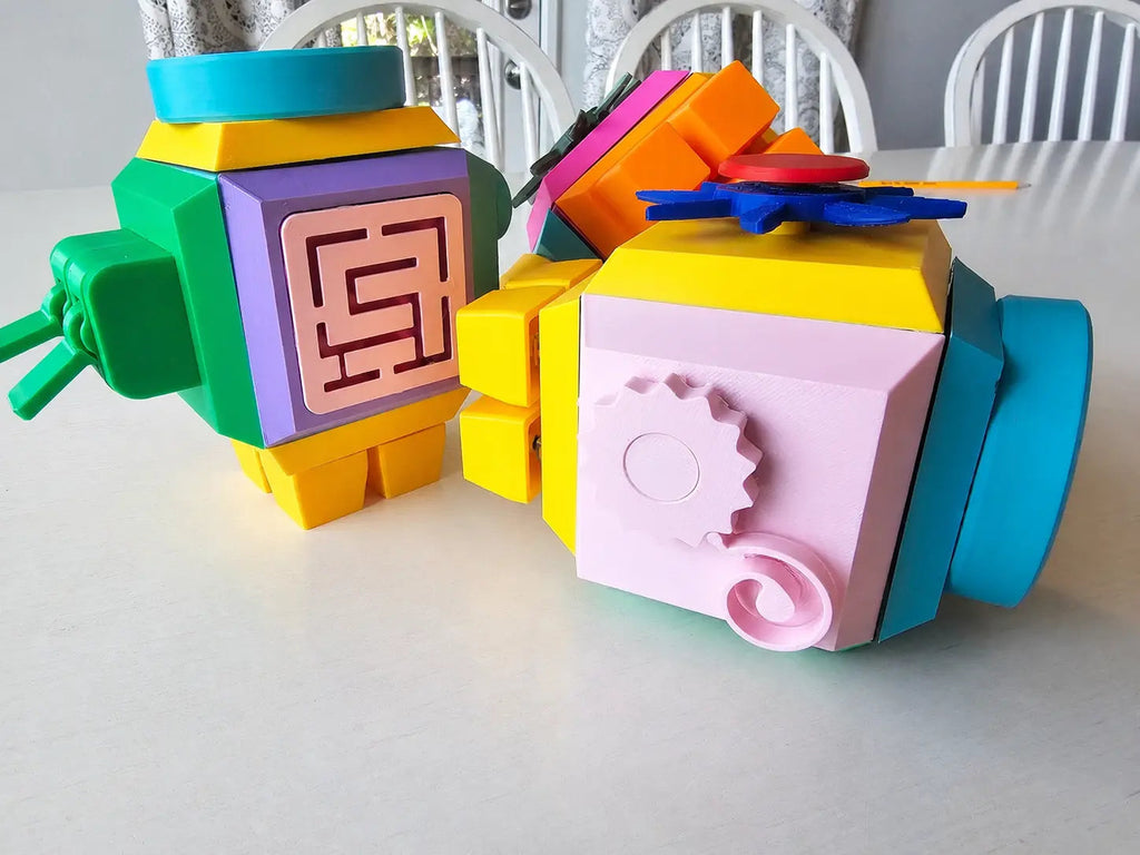 Modular Fidget Cube — Swappable Sensory Toy | 4 Inch
