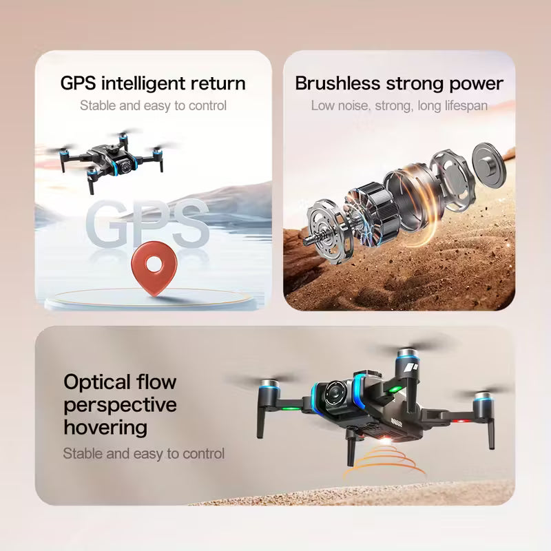 he DINGETU Drone Features a High-Definition 8K Large Screen, 5G Optical Flow, GPS, And a Professional Aviation Camera