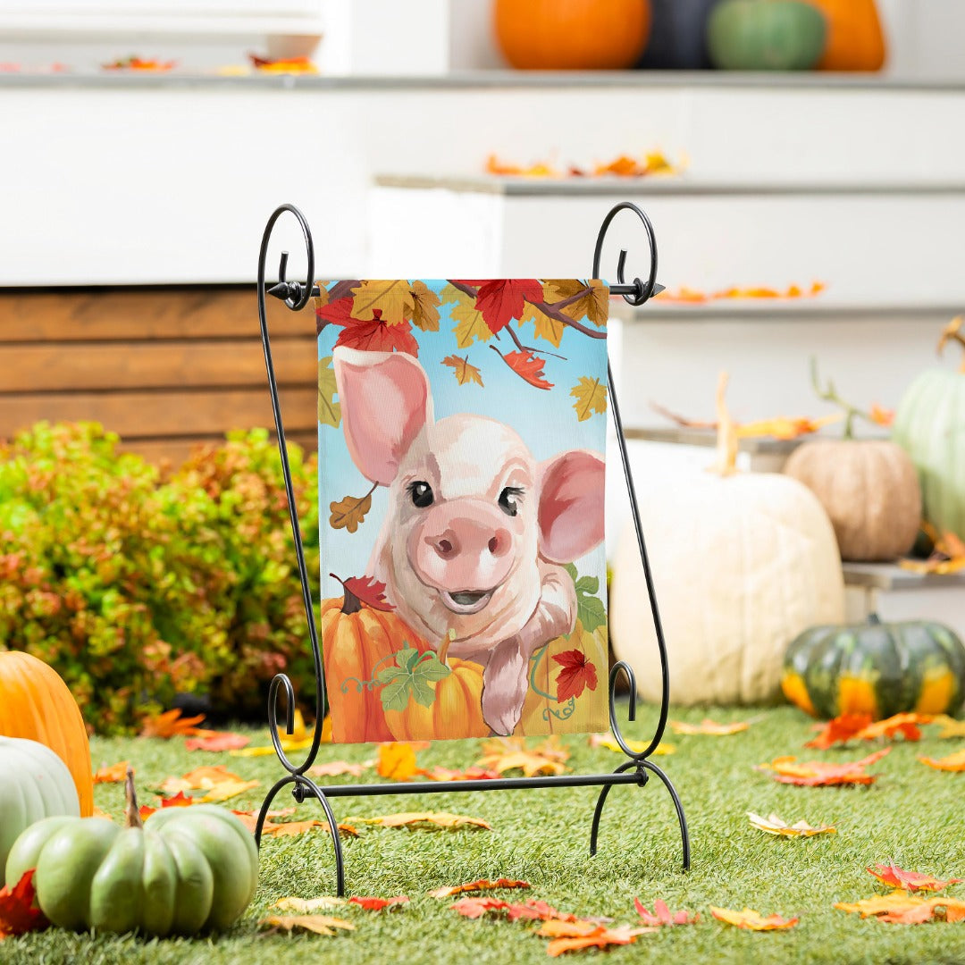 This Little Fall Piggy 2 Sided Garden Flag