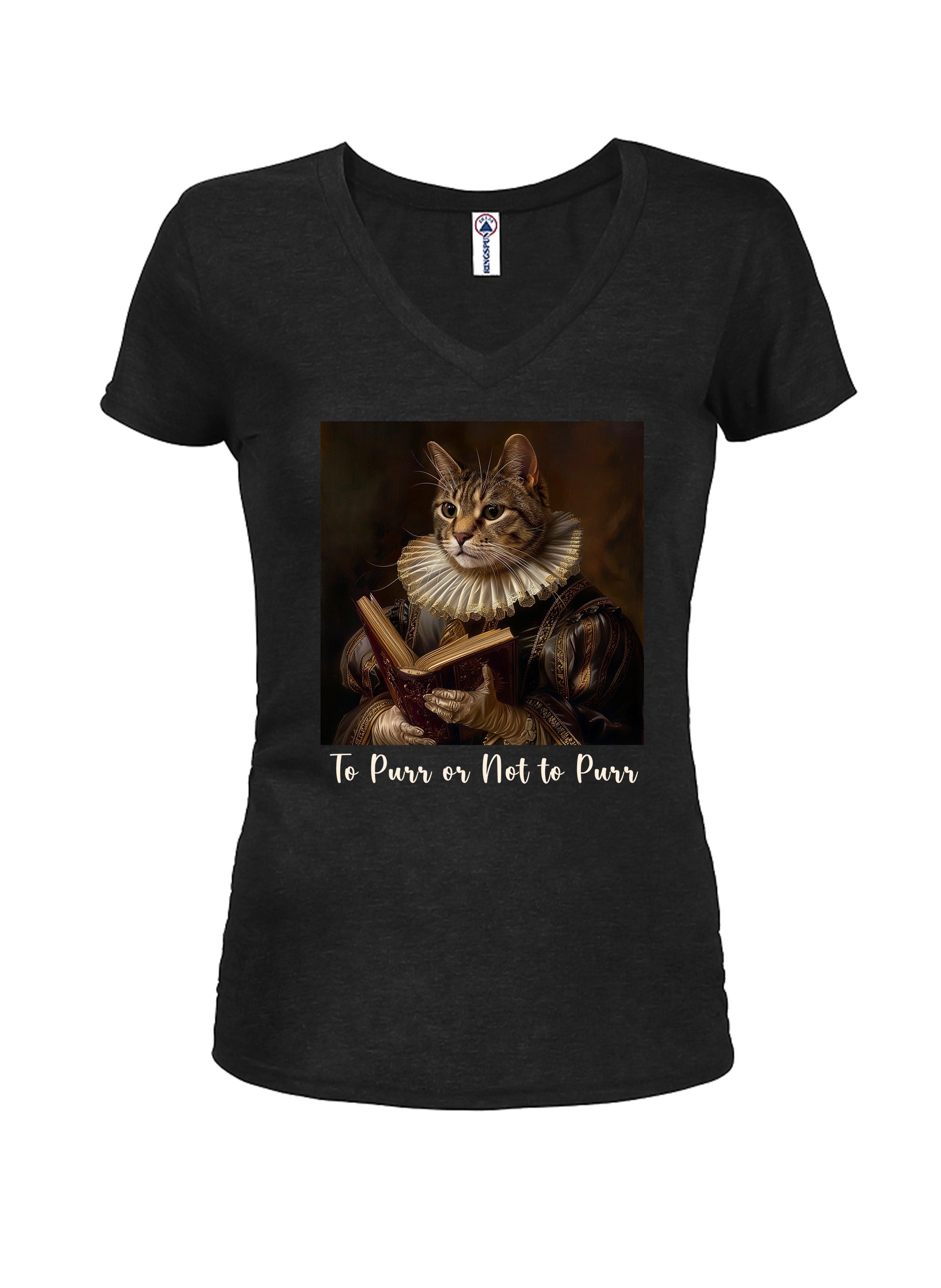 To Purr or Not to Purr Juniors V Neck T-Shirt