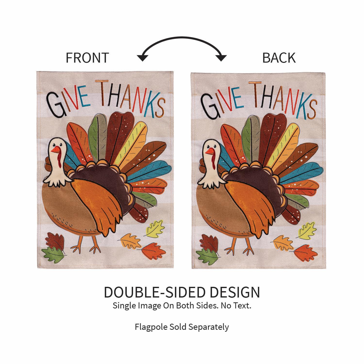 Tom Turkey 2 Sided Garden Flag
