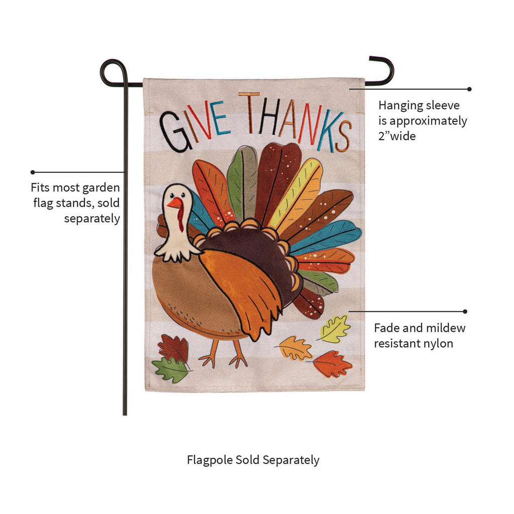 Tom Turkey 2 Sided Garden Flag