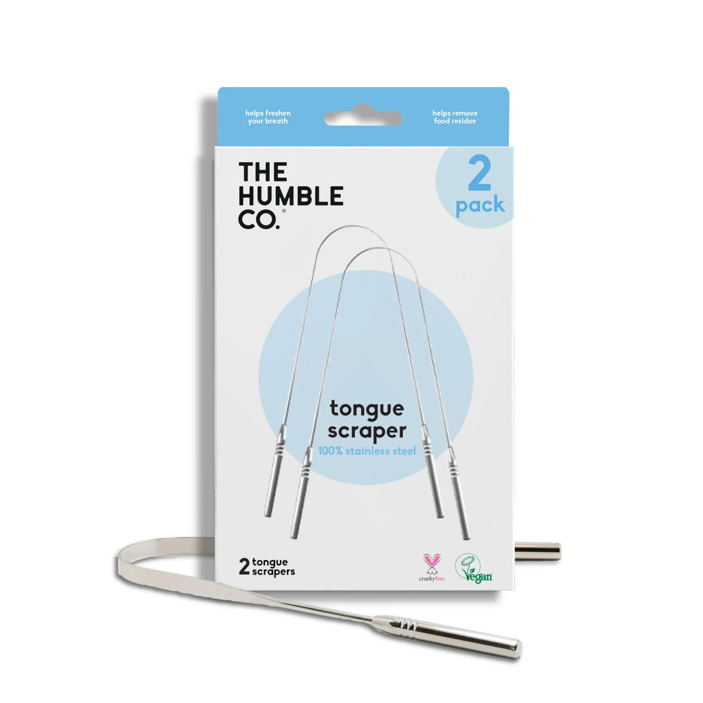 The Humble Co. - Tongue Scraper Steel, 2 Count (Pack of 6) - Oral Hygiene Tool