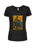 Tractor Man Juniors V Neck T-Shirt