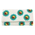 Smile Flower Seed Beaded Clutch Crossbody Bag
