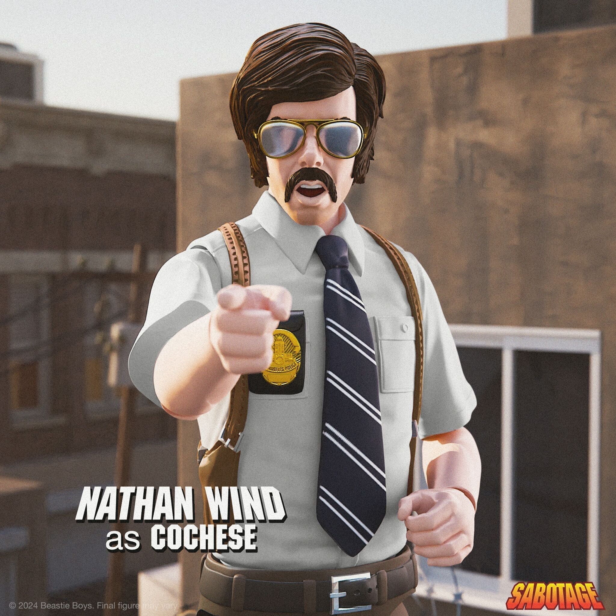 Super7 x Beastie Boys Ultimates Sabotage Vic Colfari Figure