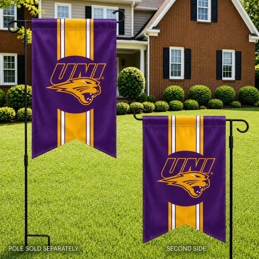 UNI Panthers Vintage 2 Sided Garden Flag