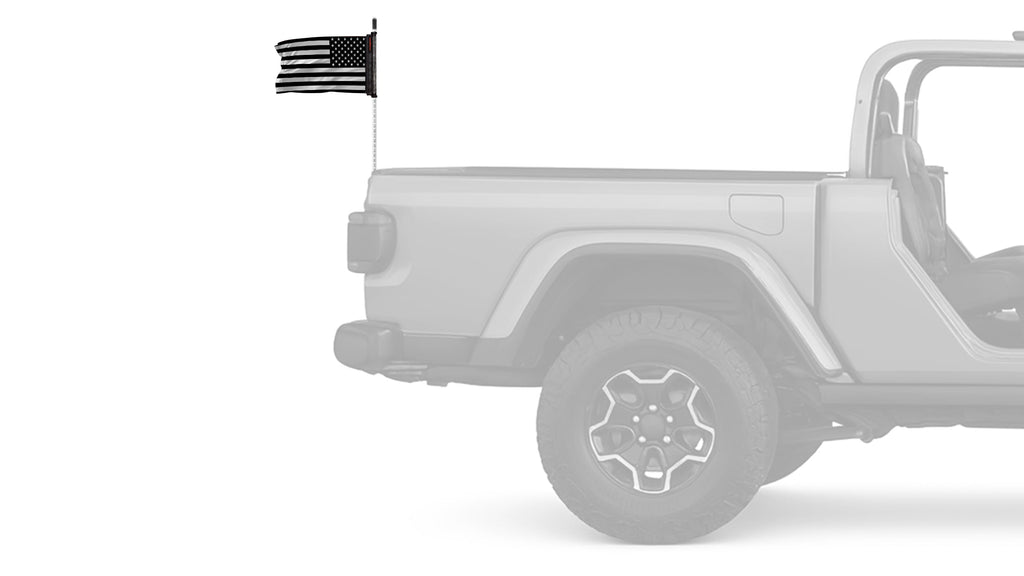 USA Subdued Tactical 12"x18" Forever Wave Flag for Jeep Wrangler JLU 4-Door 2018-Present