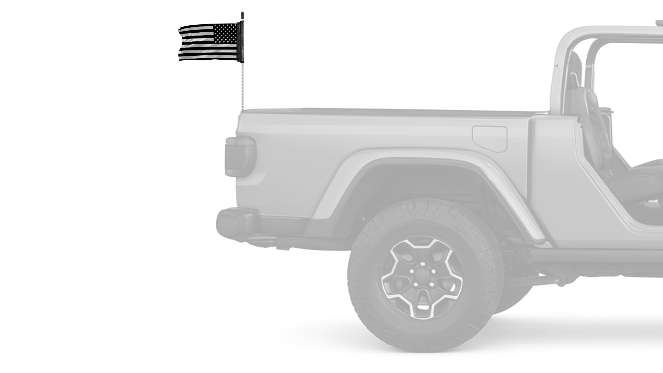 USA Subdued Tactical 12"x18" Forever Wave Flag for Jeep Wrangler JLU 4-Door 2018-Present