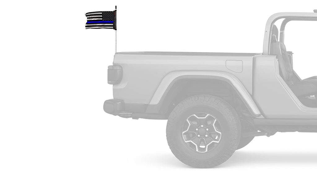 USA Subdued Thin Blue Line 12"x18" Forever Wave Flag