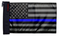 USA Subdued Thin Blue Line 12"x18" Forever Wave Flag for Jeep Wrangler YJ 1986-1995