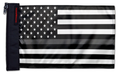 USA Subdued Thin Grey Line 12"x18" Forever Wave Flag for Jeep Wrangler LJ 2003-2006