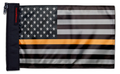 USA Subdued Thin Orange Line 12"x18" Forever Wave Flag for Jeep Wrangler CJ-7 and CJ-8 1976-1986