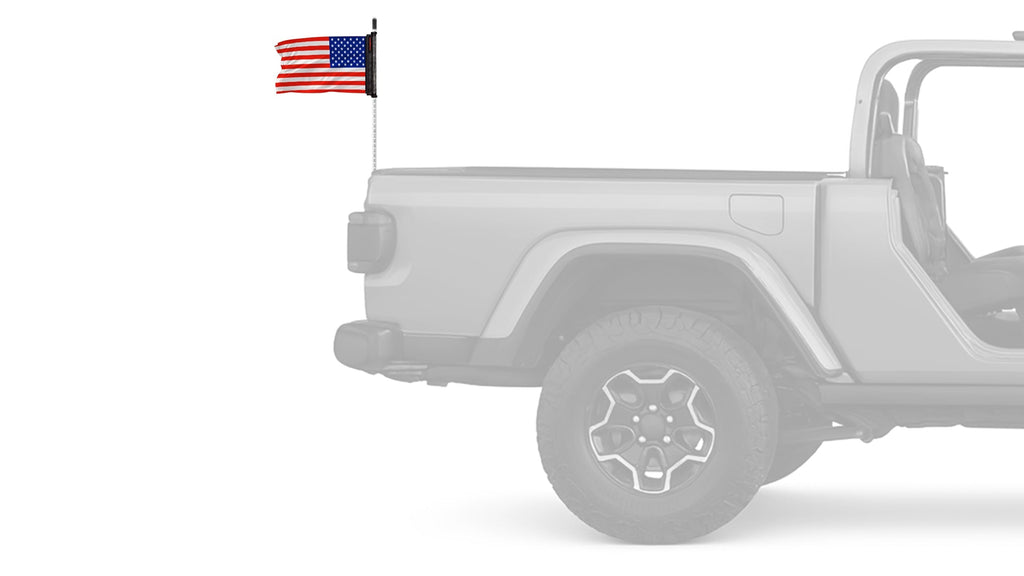 USA Ol' Glory - The Stars and Stripes 12"x18" Forever Wave Flag for Jeep Wrangler JKU 4-Door 2007-2018