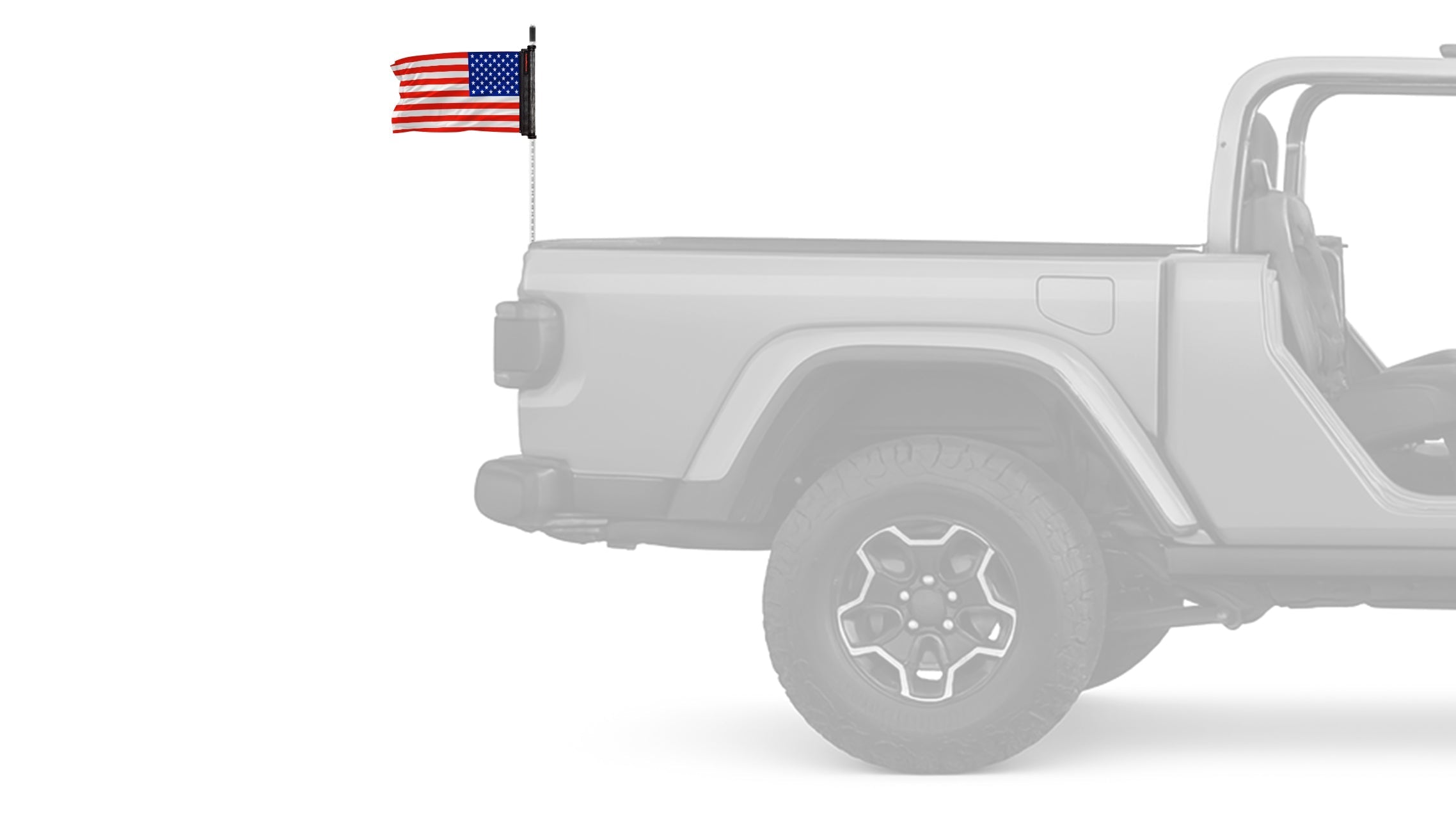 USA Ol' Glory - The Stars and Stripes 12"x18" Forever Wave Flag for Jeep Wrangler JKU 4-Door 2007-2018