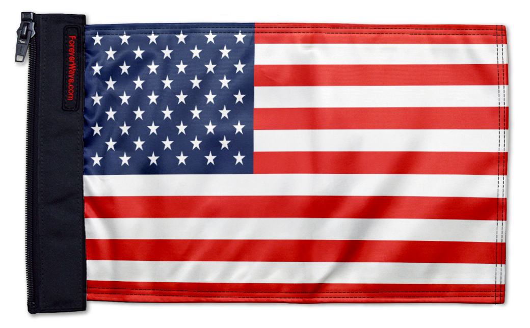 USA Ol' Glory - The Stars and Stripes 12"x18" Forever Wave Flag for Boats